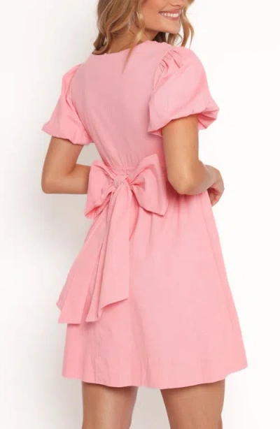 Petal And Pup Petal & Pup Myrtle Back Bow Minidress In Pink