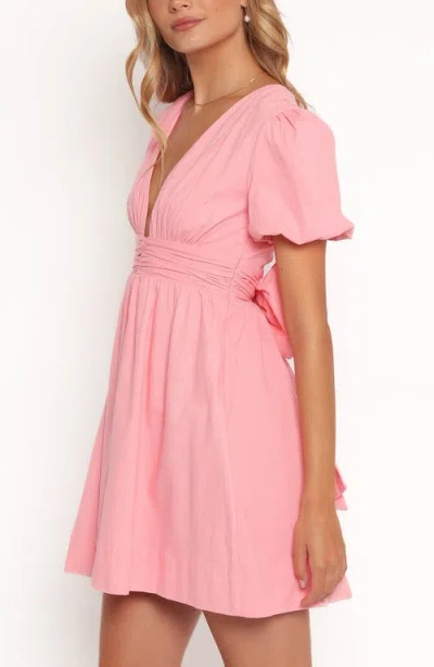 Petal And Pup Petal & Pup Myrtle Back Bow Minidress In Pink