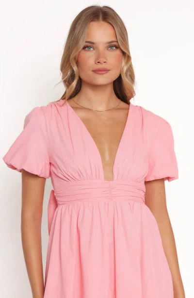 Petal And Pup Petal & Pup Myrtle Back Bow Minidress In Pink