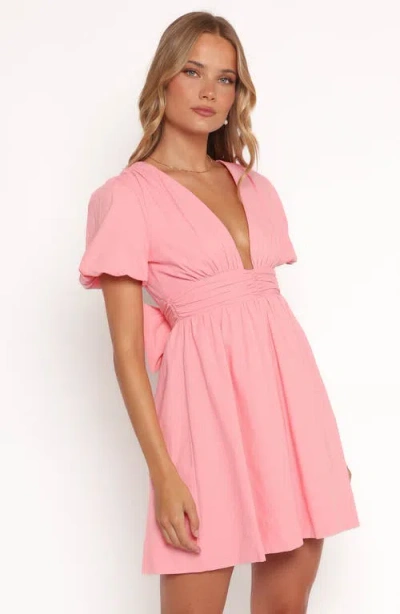 Petal And Pup Petal & Pup Myrtle Back Bow Minidress In Pink