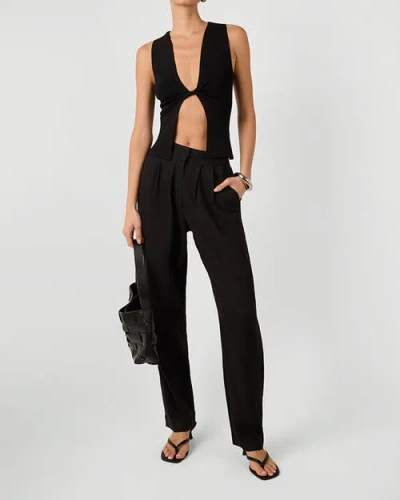 Weworewhat Twist Front Flyaway Tank In Black