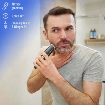 Pursonic Mario Lopez Grooming Essentials Bundle With 10-piece Trimming Kit & 4-piece Beard Care Set