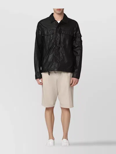 C.p. Company Lightweight Black Polyamide Casual Jacket With Classic Collar