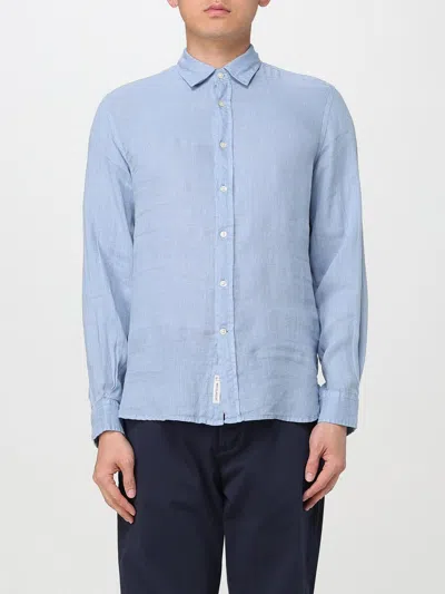 Woolrich Linen Shirt Man Shirt Light Blue Size L Linen