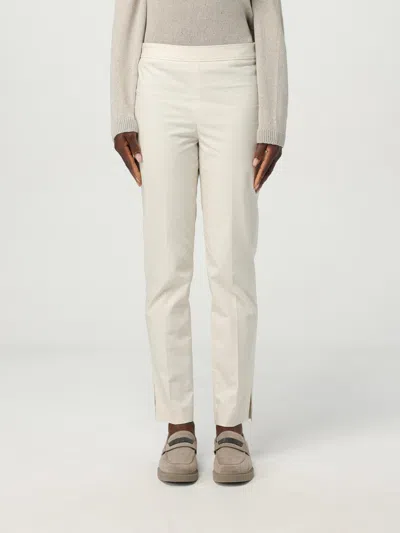 Brunello Cucinelli Cotton Twill Capri Trousers With Necklace
