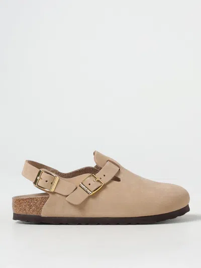 Birkenstock Mule 'tokio' Con Fibbia Sul Fronte E Sul Retro In Pelle Beige Donna In Multi