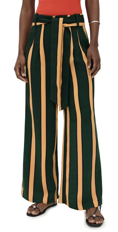 Simonmiller Alto Crepe Pants Fern/mustard Stripe