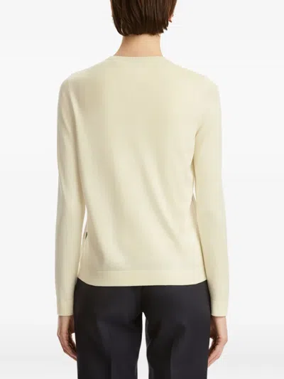 Oscar De La Renta Paneled Knitted And Floral-print Silk-blend Twill Cardigan In Neutral