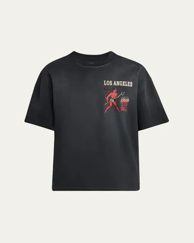 Amiri Mens Black Crystal-embellished Sinners Cotton-jersey T-shirt Xl