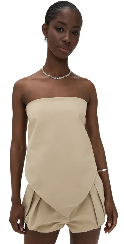 Lioness New York Strapless Bandana Top In Neutral