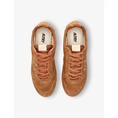 Autry Windspin Sneakers In Beige Suede