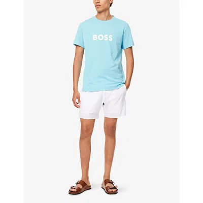 Hugo Boss Boss Logo-printed Cotton T-shirt In Multi