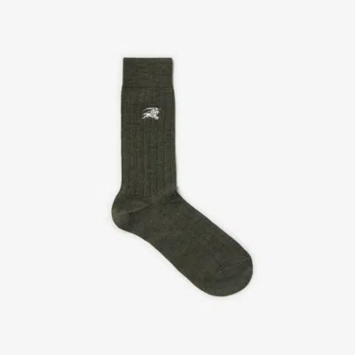 Burberry Wool Blend Socks In Green