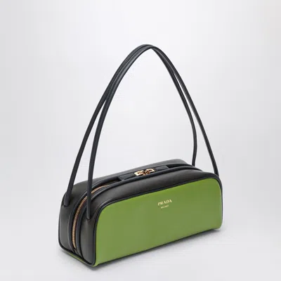 Prada Borsa A Spalla In Pelle Verde Donna In F04is Felce Ebano Baltico
