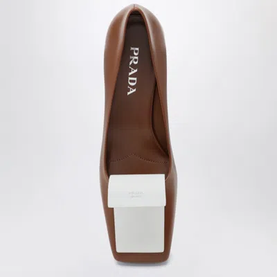 Prada Two-tone Leather Pumps In Brown