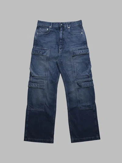 Rick Owens Drkshdw Indigo Hollywood Double Cargo Jeans In There Is No Color Specification For This Product.