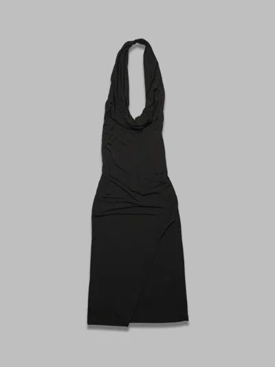Misbhv Deep Neck Gathering Midnight Dress In Black