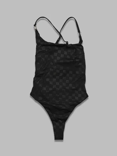 Misbhv Monogram Signature One Piece In Black