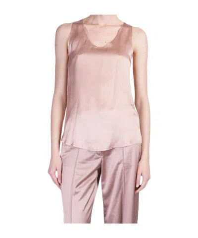 Balmain Silk-crepe Top In Pink