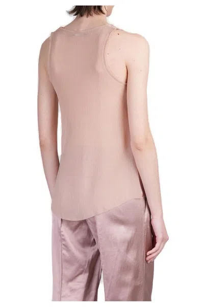 Balmain Silk-crepe Top In Pink