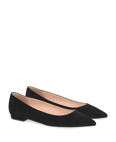Gianvito Rossi Suede Pointed-toe Ballerina Flats