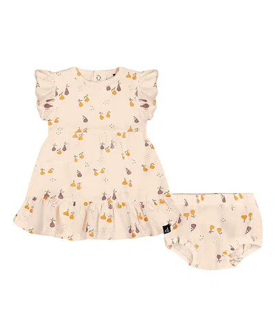 Deux Par Deux Girls' Printed Organic Cotton Dress And Bloomer Set - Baby In Multi