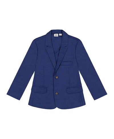 Deux Par Deux Little Boy's Two Button Blazer Navy Blue
