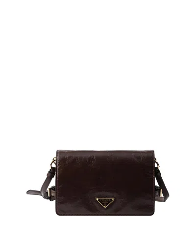 Prada Flap Soft Leather Shoulder Bag