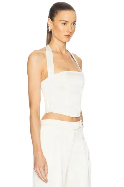 Fleur Du Mal Satin Halter Corset Top