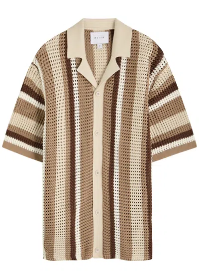 Raith Dellamore Striped Open-knit Shirt