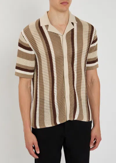 Raith Dellamore Striped Open-knit Shirt