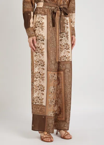 Zimmermann Lucky Silk Wide Leg Pants