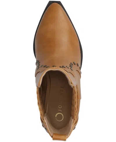 Journee Collection Journee Womens Braylee Studded Western Ankle Booties