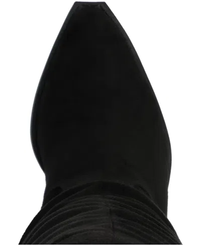 Journee Collection Womens Kaleah-wc Wide Calf Stacked Heel Dress Boots Wide Width In Black