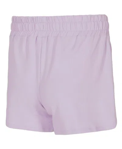 Concepts Sport Women'sâ 3-piece Lavender Los Angeles Dodgers Elevation Tri-blend Long Sleeve T-shirt And Shorts Set In Purple