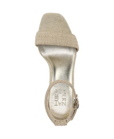 Naturalizer Women's Joy Square Toe Ankle Strap Dress Sandals In Neutral