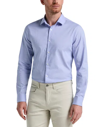 Perry Ellis Men's Dobby Cotton Stretch Slim Fit Shirt In Vista Blue