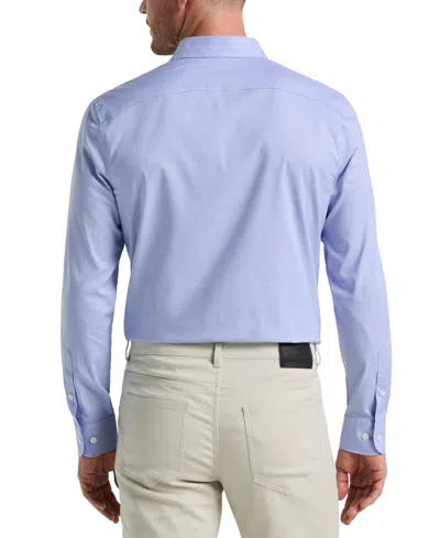 Perry Ellis Men's Dobby Cotton Stretch Slim Fit Shirt In Vista Blue
