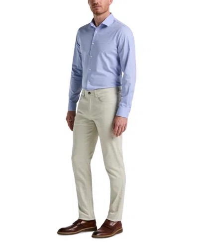 Perry Ellis Men's Dobby Cotton Stretch Slim Fit Shirt In Vista Blue