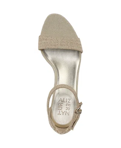 Naturalizer Vera Ankle Strap Dress Sandals In Gold