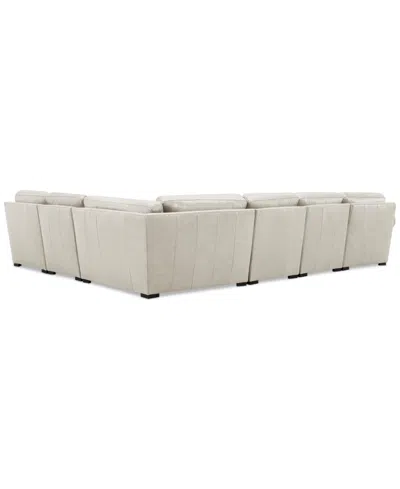 Macy's Radley Roll Arm 145" 6-pc. Leather Wedge Corner Chaise Sectional, Exclusively At
