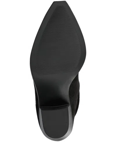 Journee Collection Womens Kaleah-wc Wide Calf Stacked Heel Dress Boots Wide Width In Black