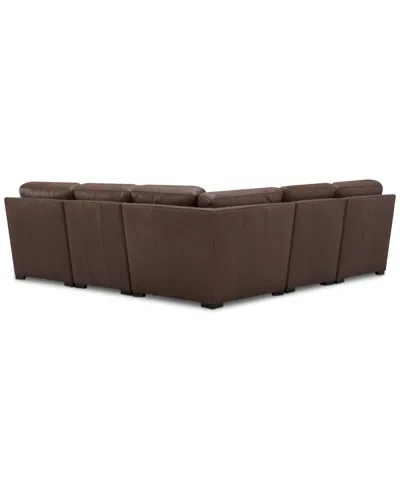 Macy's Radley Roll Arm 104" 5-pc. Leather Square Corner L Sectional, Exclusively At
