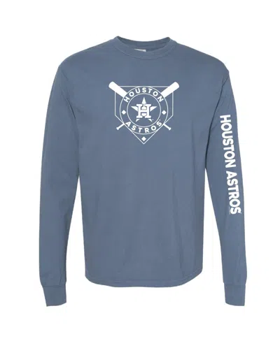 Soft As A Grape Women's Navy Houston Astros Pigment Dye Long Sleeve T-shirt In Blue