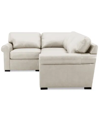 Macy's Radley Roll Arm 104" 4-pc. Leather Square Corner L Sectional, Exclusively At