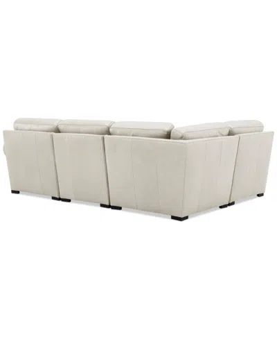 Macy's Radley Roll Arm 104" 4-pc. Leather Square Corner L Sectional, Exclusively At