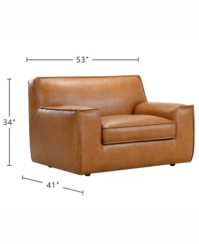 Macy's Glympton 53" Leather Arm Chair, Exclusively At
