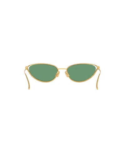 Bottega Veneta Bv1330s Knot Cat Eye Metal Sunglasses In Gold