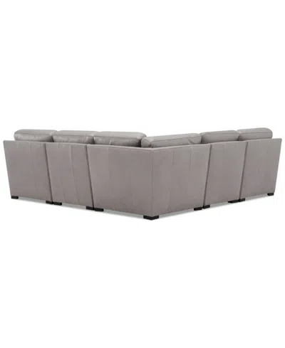 Macy's Radley Roll Arm 104" 5-pc. Leather Square Corner L Sectional, Exclusively At