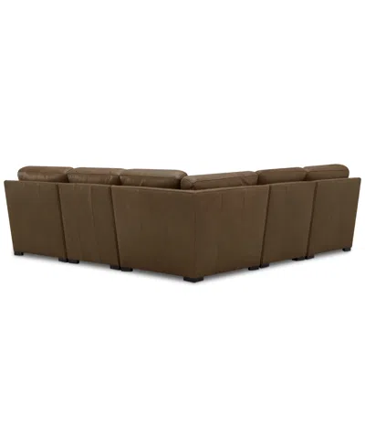 Macy's Radley Roll Arm 104" 5-pc. Leather Square Corner L Sectional, Exclusively At